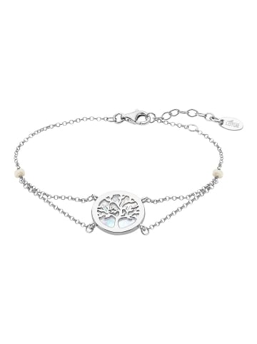 LOTUS silver Lebensbaum Kreis Armband 925 Sterling Silber ca. 16cm silber