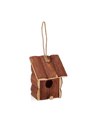 relaxdays Vogelhaus in Natur - (B)12x (H)16,5 x (T)9,5 cm