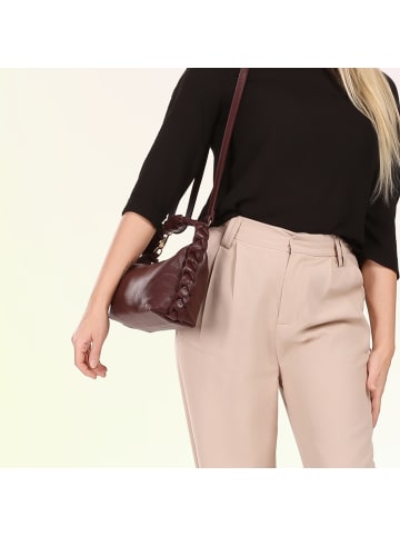 Toscanto Leder Umhängetasche Toscanto Tasche bordeaux, rot ca. 25cm