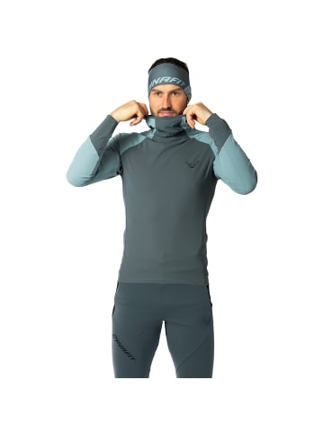 DYNAFIT T-Shirt ALPINE L/S HOODED TEE M in Rauchblau3496