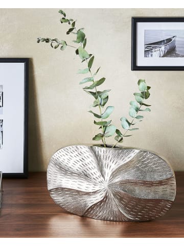 Beliani Blumenvase URGENCH in Silber - (W) 37 x (H) 21 x (L) 7 cm