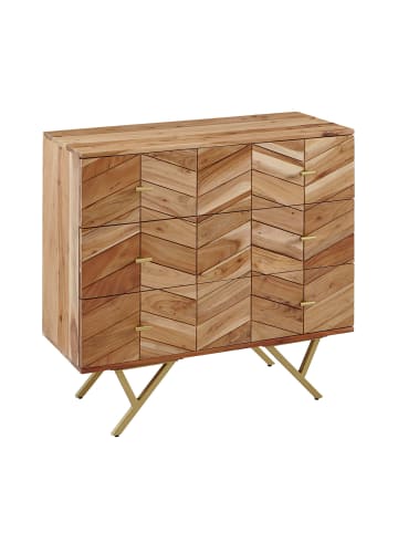 KADIMA DESIGN Rustikales Sideboard mit außergewöhnlichem Muster, Akazie Massivholz