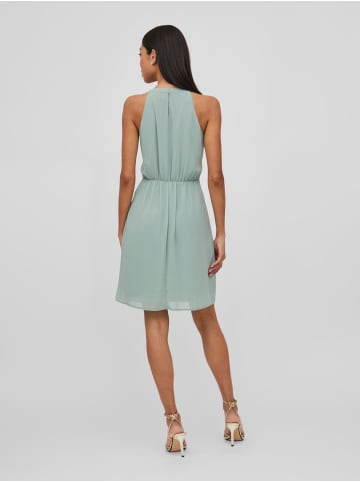 Vila Lockeres Sommer Dress Stickerei Kleid mit Neckholder in Grün