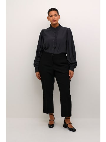 KAFFE curve Langarm-Bluse KCdorina in Black Oyster