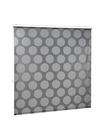 relaxdays Duschrollo Punkte in Grau - (B)160 x (H)240 cm