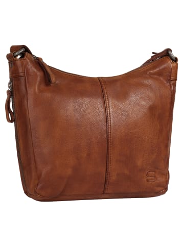 SPIKES & SPARROW Umhängetasche in cognac