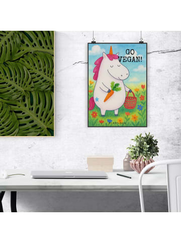 Mr. & Mrs. Panda Bild Einhorn Vegan Design mit Spruch in Weiß