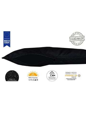 JACK 2er Set Outdoor Kissenhülle 60x60cm Uni in Schwarz