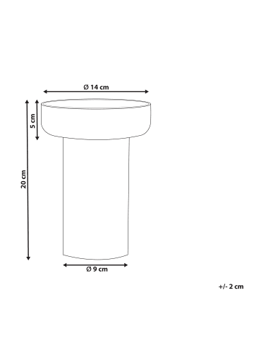 Beliani Blumenvase PLATANIA in Orange - (W) 14 x (H) 20 x (L) 5 cm