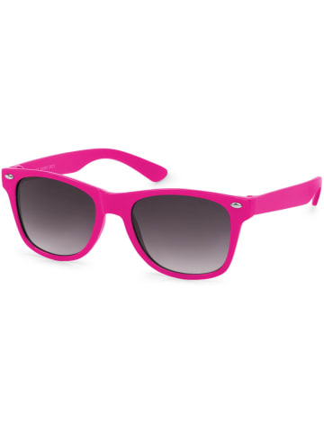 styleBREAKER Nerd Sonnenbrille in Pink / Grau Verlauf