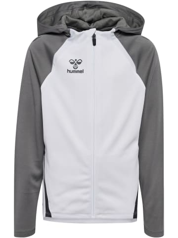 Hummel Reißverschluss Jacke Daumenlöcher Hmllead Kinder in WHITE/STEEL GRAY