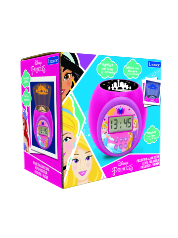 Lexibook Disney Princess Projektionswecker mit Timer & 3-Farben-Projektion