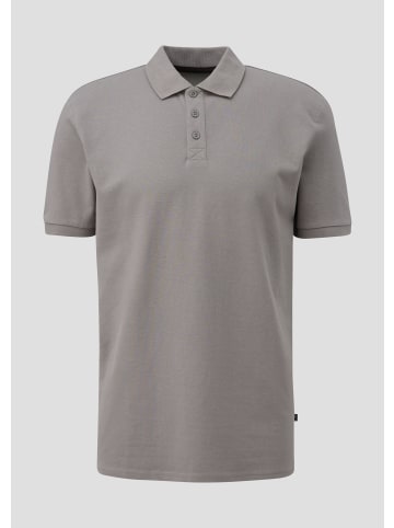 QS Polo-Shirt kurzarm in Grau