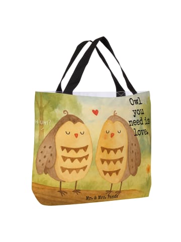 Mr. & Mrs. Panda Schultasche Eulen Liebe Design mit Spruch in Weiß