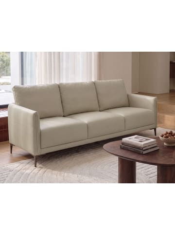 Beliani 3-Sitzer Sofa CILENS in Beige/Silber - (W) 152 x (H) 93 x (L) 73 cm