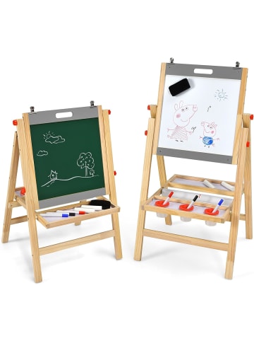 COSTWAY 3 in 1 Staffelei in Grau