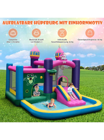 COSTWAY Hüpfburg mit Gebläse in Bunt