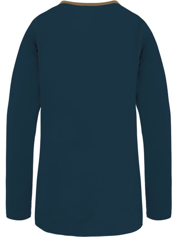 Normani Outdoor Sports Kinder Merino Langarm Bilingurr in Navy