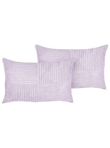 Beliani 2er-Set Dekokissen MILLET in Violett
