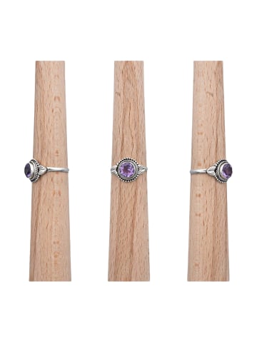 mantraroma 925er Silber - Ringe mit Amethyst facettiert