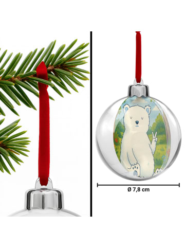 Mr. & Mrs. Panda weihnachtshänger Eisbär Faul Design ohne Spruch in Weiß