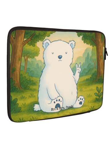 Mr. & Mrs. Panda Notebook Tasche Eisbär Faul Design ohne Spruch in Weiß