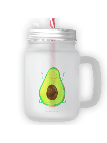 Mr. & Mrs. Panda Glas Avocado Glücklich ohne Spruch in Transparent