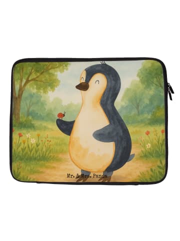 Mr. & Mrs. Panda Laptop Case Pinguin Marienkäfer Design ohne Spruch in Weiß
