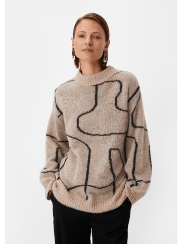 comma Strickpullover langarm in Beige