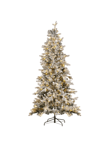 Beliani 2-tlg Weihnachtsbaum TATLOW in Grün/Weiß