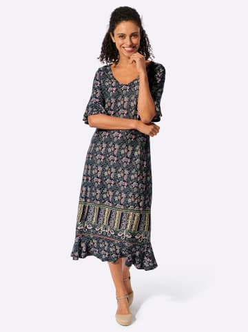 WITT WEIDEN Jersey-Kleid in marine-eucalyptus-bedruckt