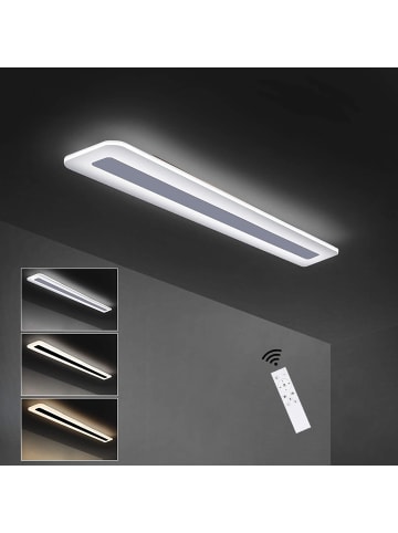 ZMH Deckenleuchte LED in weiß L 60cm Lange 3000-6500K dimmbar Metall 21W Flurlampe