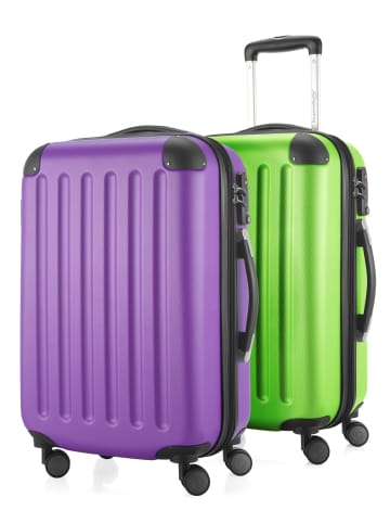 Hauptstadtkoffer Spree - Handgepäck 2er-Trolleyset in Apfelgrün-Aubergine