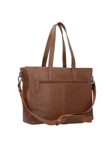 Plevier Rock Shopper Tasche Leder 41 cm Laptopfach in cognac