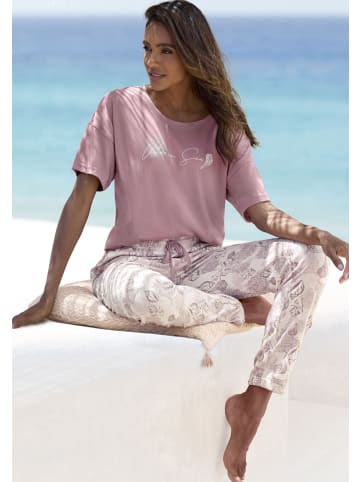 VIVANCE DREAMS Pyjama in mauve-gemustert
