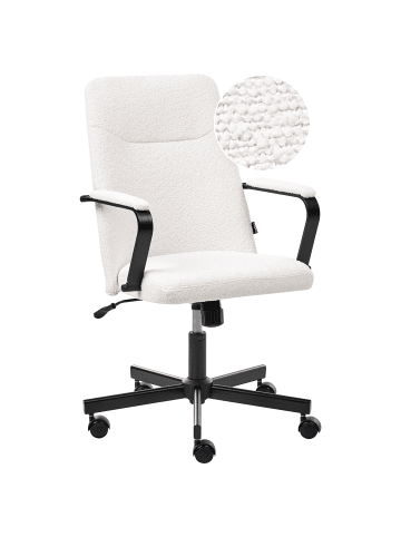 Beliani Bürostuhl CAROGA in Weiß/Schwarz - (W) 62 x (H) 90 x (L) 62 cm