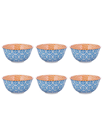Butlers Butlers Schale ORNAMENTS 6er-Set in Weiß / Blau / Gelb