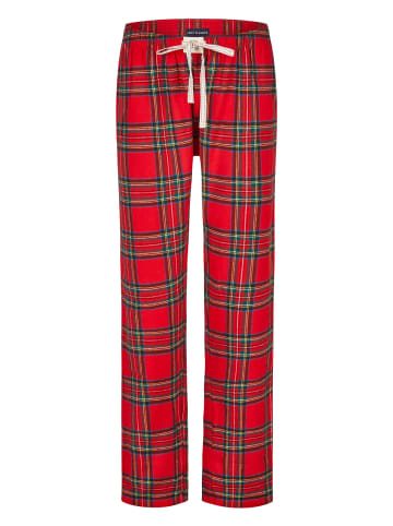 Happy Shorts Pyjamahose Christmas in rot kariert