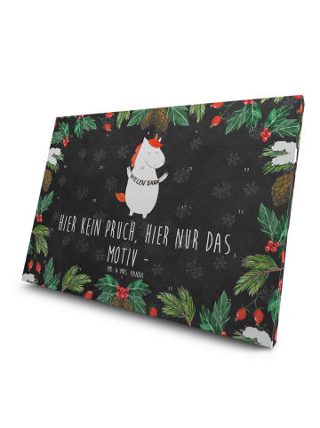 Mr. & Mrs. Panda Tee Adventskalender Einhorn Dankeschön mit Spruch in Kreidetafel