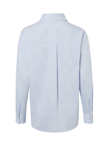 Marie Lund Bluse in hellblau silber - 0001