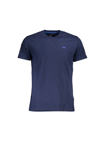 La Martina Blaues Baumwoll-T-Shirt