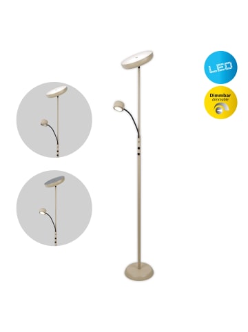 näve LED Stehleuchte "ROMIS" in beige - (L)26 cm x (B)43 cm x (H)180 cm - EEK E