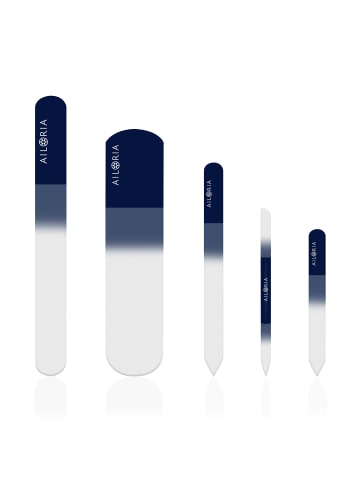 Ailoria CONTOUR LUXE Glas-Nagelfeilenset in dunkelblau