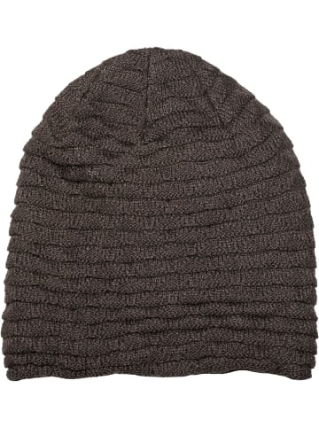 styleBREAKER Feinstrick Beanie Mütze in Taupe