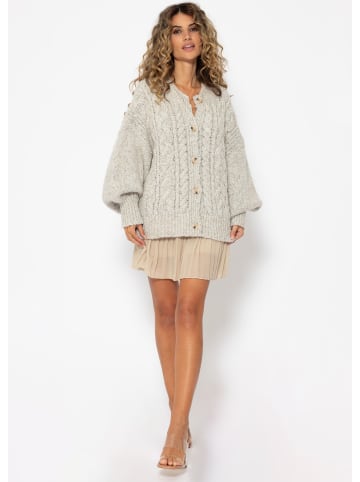 SASSYCLASSY Plissée-Rock mit Futter in Beige