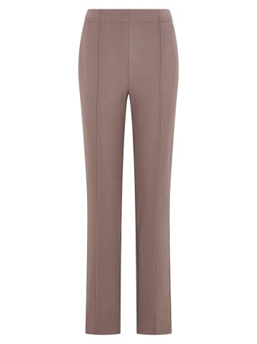 GOLDNER Jerseyhose CARLA aus Flanell in taupe