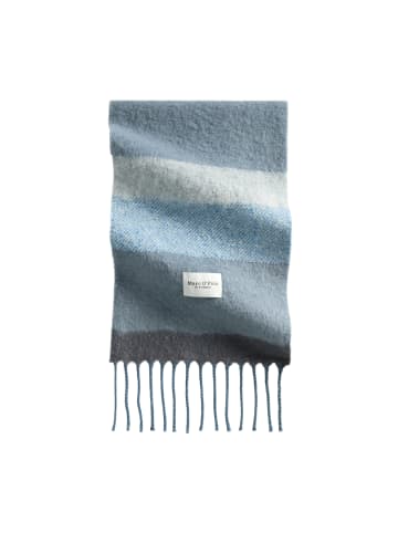 Marc O'Polo Gestreifter Schal in Medium Blue
