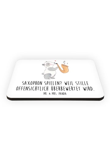 Mr. & Mrs. Panda magnet Saxophon Leidenschaft mit Spruch in Weiß