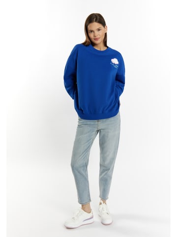 myMo Sweatshirt Mit Applikation in Royalblau