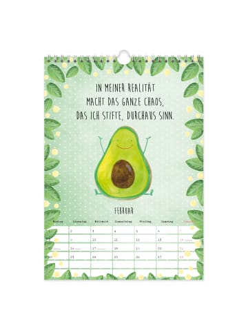 Mr. & Mrs. Panda Kalender 2026 Avocado Collection mit Spruch in Weiß